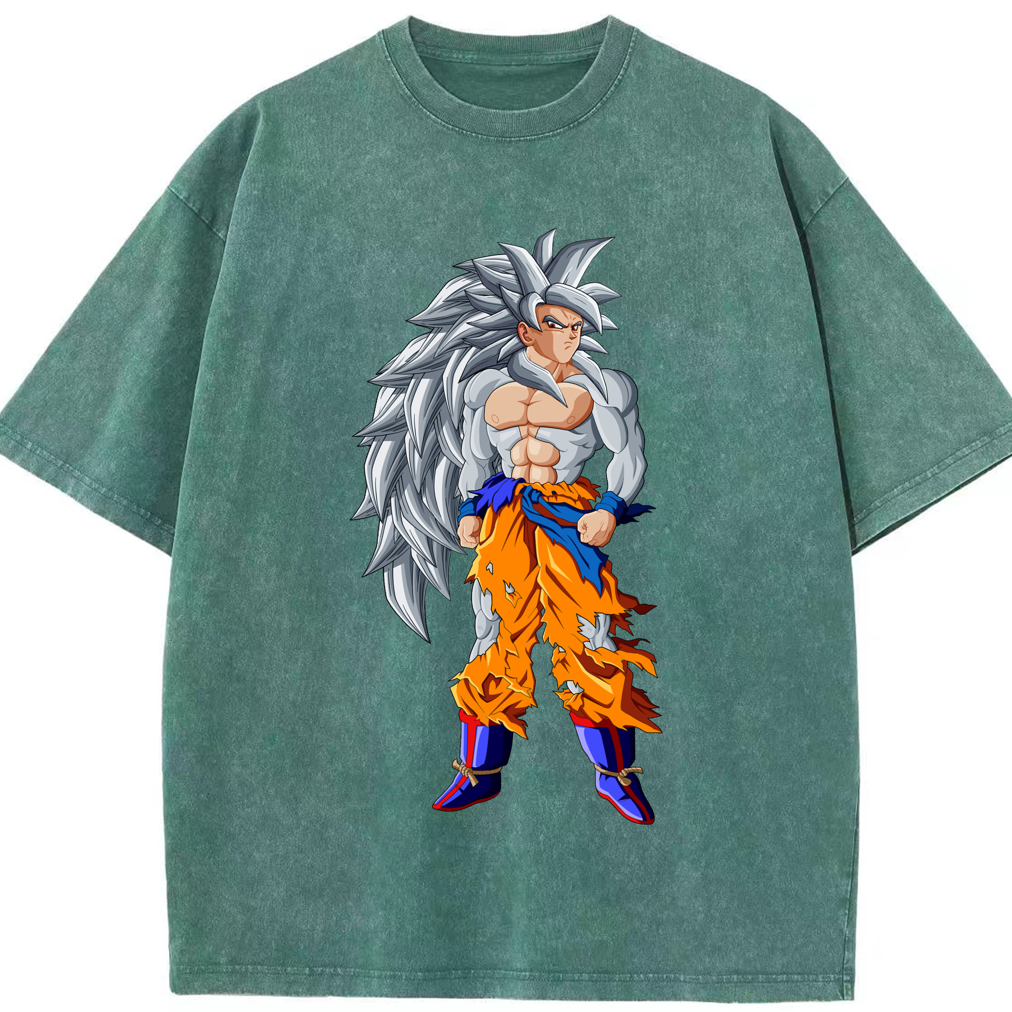 （画像用） ドラゴンボール 孫悟空（そん ごくう）Son Goku カカロット DRAGON BALL Kakarotto 綿100% ヴィンテージ風 半袖Tシャツ（フロントプリント）